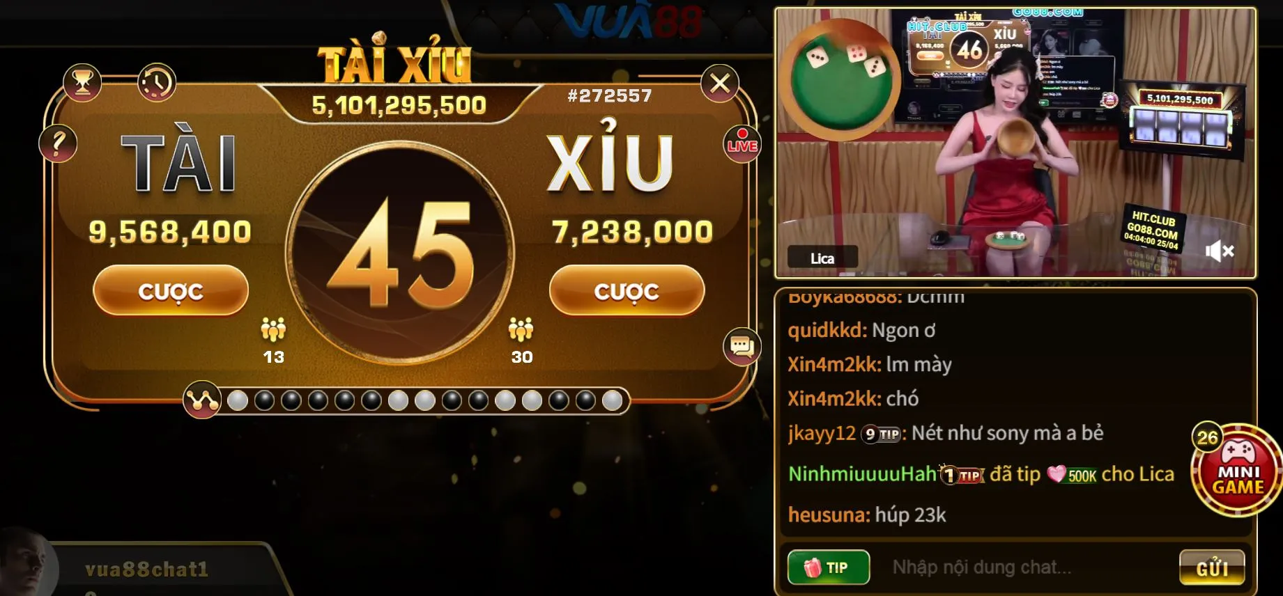 tai xiu live Vua88