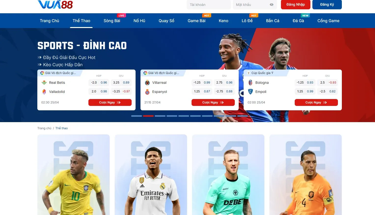 Trải nghiệm cá cược thể thao trực tuyến