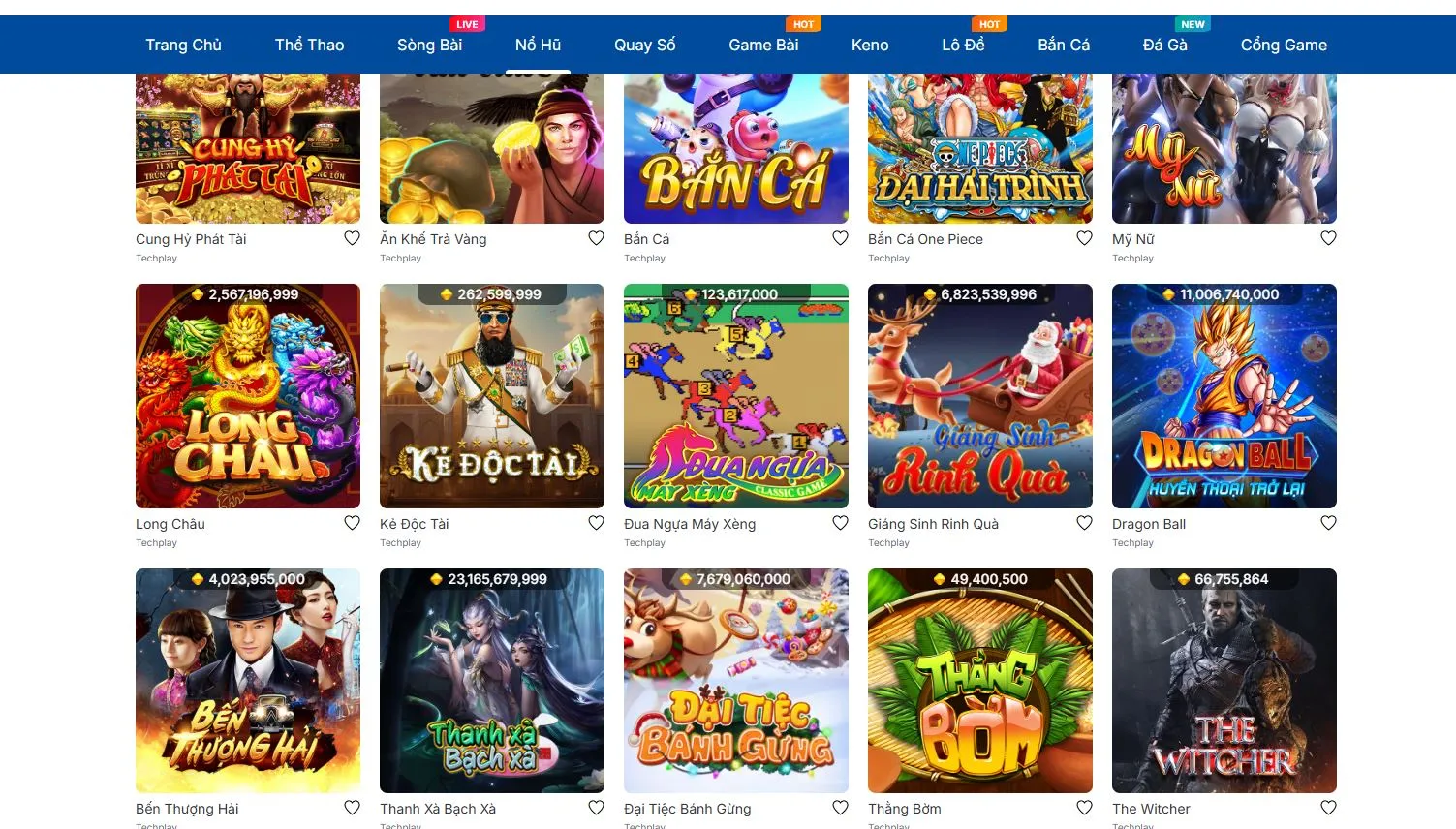 Vô vàn tựa game nổ hũ hấp dẫn