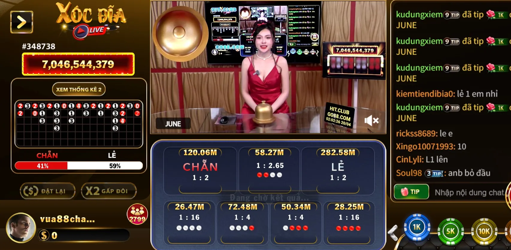 Tham gia xóc đĩa live tại B52 club