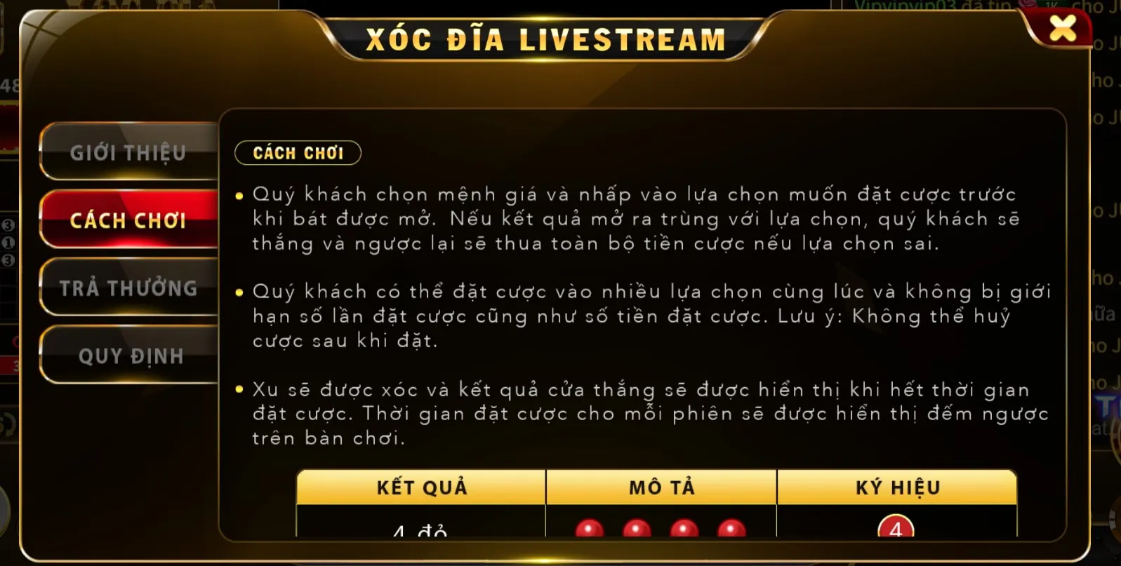 Xác định thắng thua xóc đĩa B52club