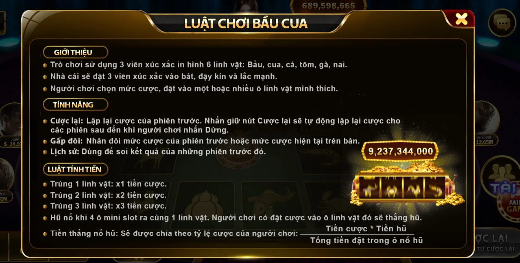 Luật chơi bầu cua B52 club